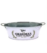 DADI 7.5L Oval Galvanized Ice Bucket with Handle