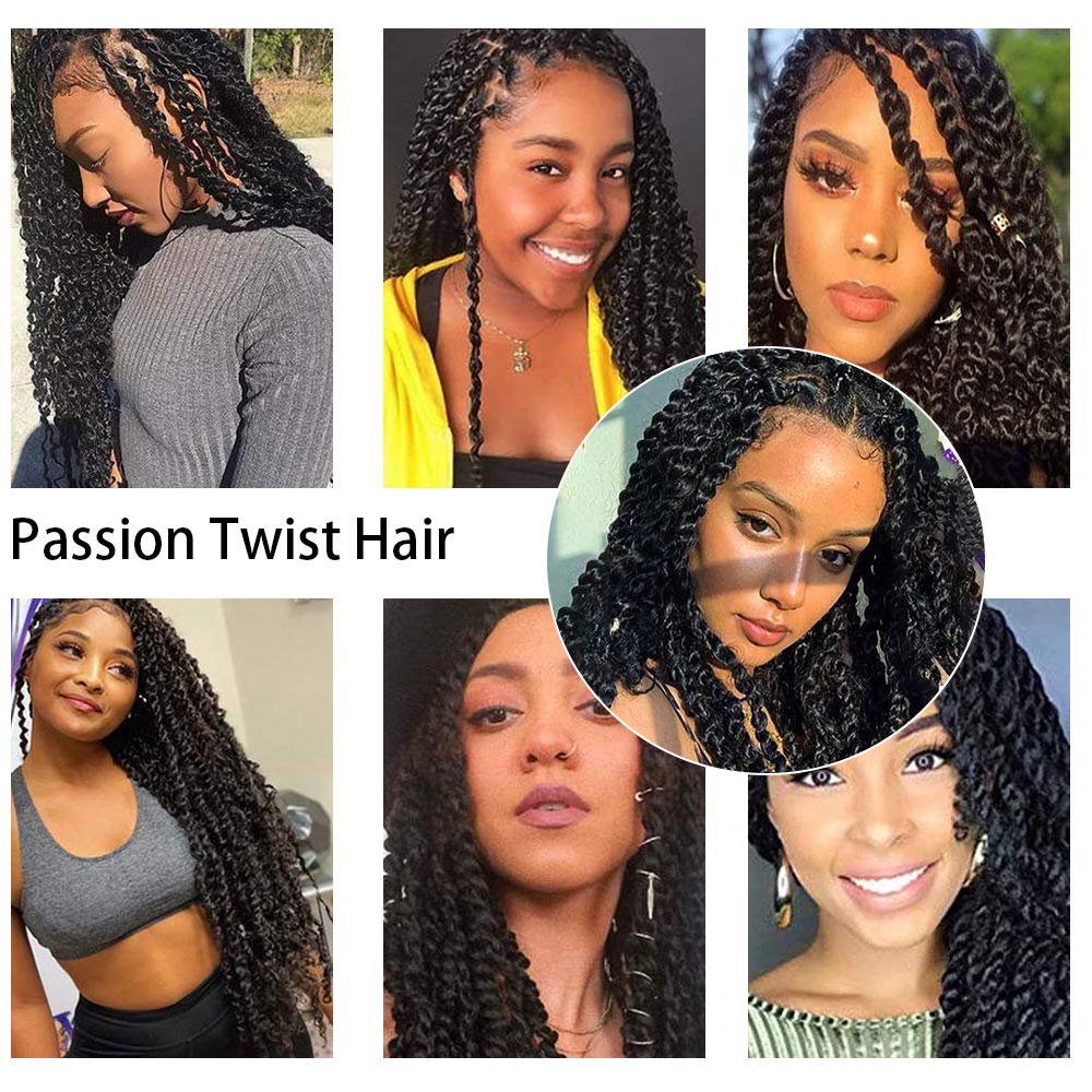 Pre-twisted Passion Twist Crochet Hair Extensions Ombre Color Pre Twist Passion Water Wave Braiding Hair Synthetic Fiber