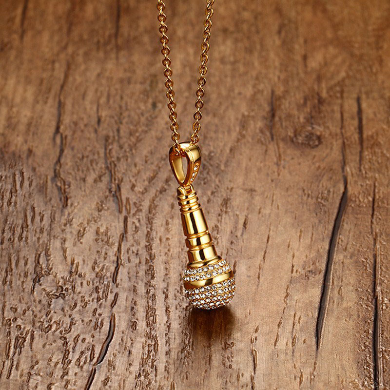 Microphone Pendant Necklace