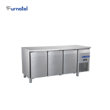 FURNOTEL Undercounter Refrigerator 3 Doors Fancooling Stainless Steel