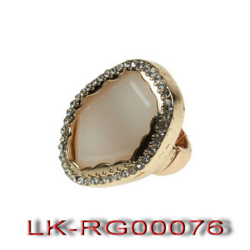 hot selling gold alloy ring, natural stone ring designs