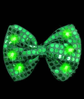 6pc LED Sequin Bow Tie for St patrick's Holiday