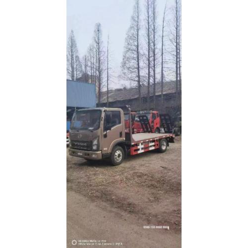 Self loading excavator transport low bed truck