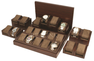 spinning wooden body watch display