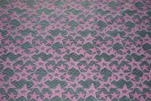 Nylon Cotton Rayon Star Pattern Cord Lace Fabric