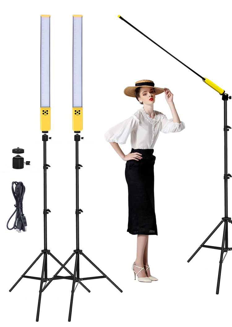 Photo Studio LED video luz de relleno color regulable 3000-5700K brillo con trípode kit de iluminación de fotografía para YouTube