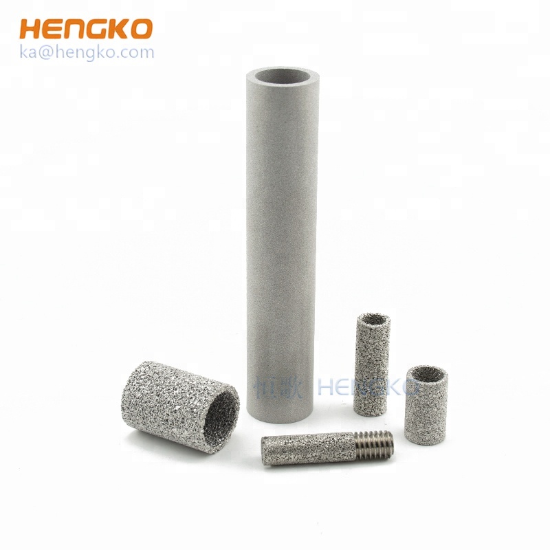 Sintered micron porous metal stainless steel SS 316L one end closed & edge sealed filter cylinders