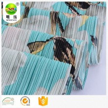 Wholesale custom print pleated polyester crepe fabric