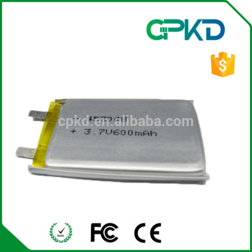 3.7V Lithium-polymer battery 453048 600mAh prismatic cell