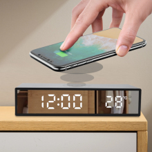Multifunctional Wireless Charger with Alarm Clock and Digital Display Dock