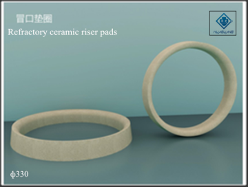 Refractory riser pads with ceramic