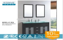 Espresso solid wood bathroom space saver cabinet