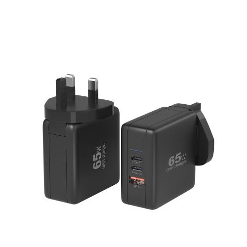 Elektronik Ürünleri Gan Charger 65W 3 Port USB C Hızlı Şarj 4.0 PD Hızlı Şarj Seyahat Şarj Cihazı