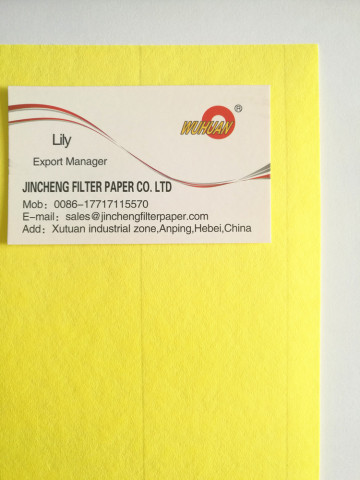 Yellow Panel Air Filter Paper