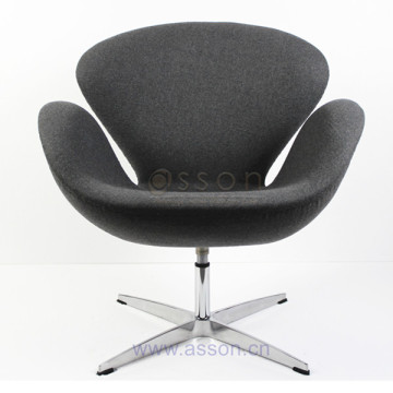 Gray Wool Swan Chair #ABL0001---Lounge Chair