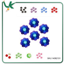 Heliotrope Flower Rondelle Crystal Margarita Bead