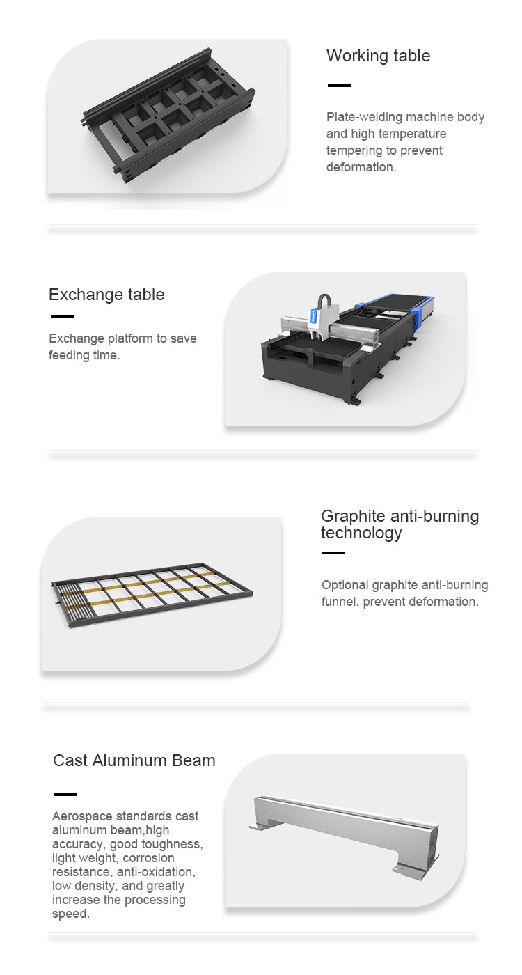 SENFENG 1-12kw Excellent Rigidity Steel sheet metal fiber laser cutting machine for Stainless Aluminum