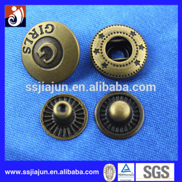 Metal Round Button Gun Metal Snap Button