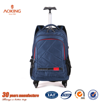 Quality aoking trolley backpack with wheels/.