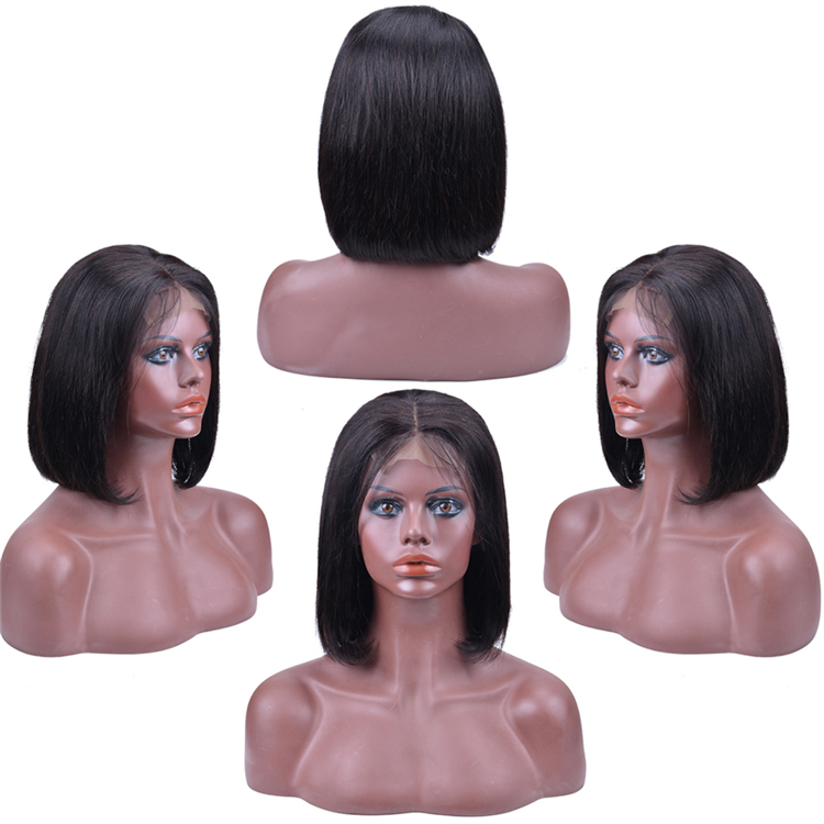 Factory Price Human Lace Wigs Short Bob Wigs Human Hair Brazilian Hair Lace Closure Wig With Baby Hair
