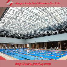 Hot sale low cost steel space frame swimming pool roof