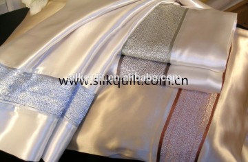 22mm Oeko--certification 100% charmeuse silk bed girls quilt covers