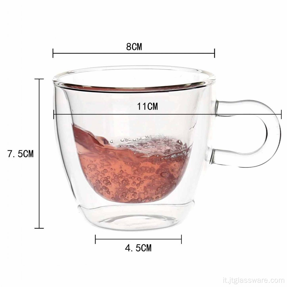 Tazza in vetro di alta qualità per sublimazione