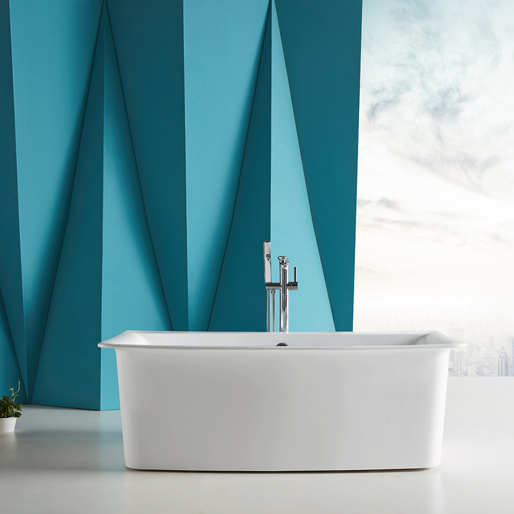 Guangdong Hotel Luxury Free Standing Rectangular High Grade Modern Acrylic Bath Tub