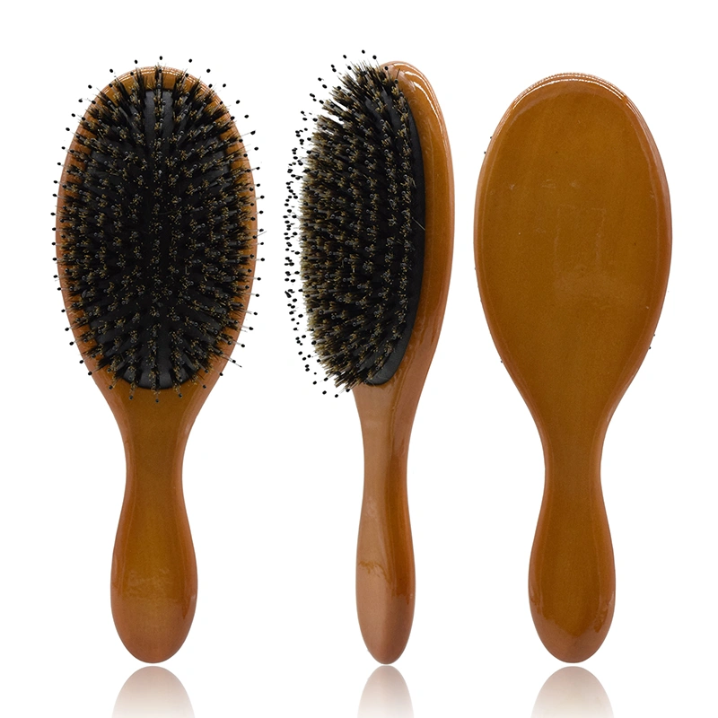 New Style Wood Colour Massage Paddle Detangling Hair Brush