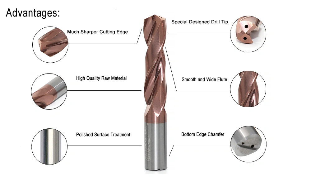 Tungsten Carbide Step Twist Drill Bits for Cutting Metal and Wood