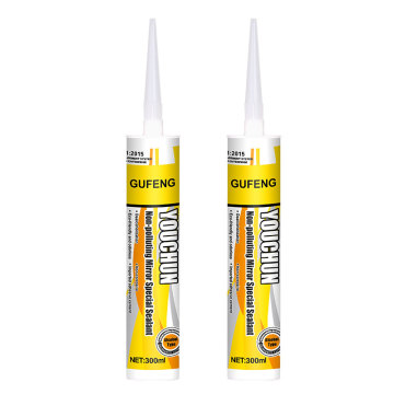 Non polluting mirror specific silicone sealant