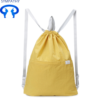 Drawstring double-shoulder backpack Waterproof gym bag