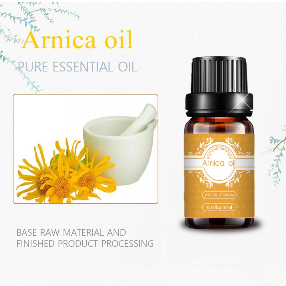 Etiqueta privada Aceite esencial de Arnica Orgánica para la piel