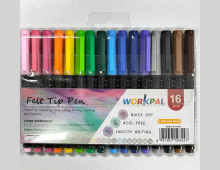 16 Color Watercolor Fine Line Felt Tip Pens - Wholesale School Stationery