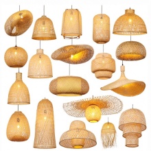 Bamboo Wicker Handcrafted Rattan Lights & Pendant Lamps