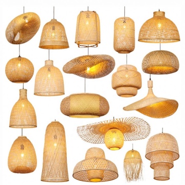 Bamboo Wicker Handcrafted Rattan Lights & Pendant Lamps