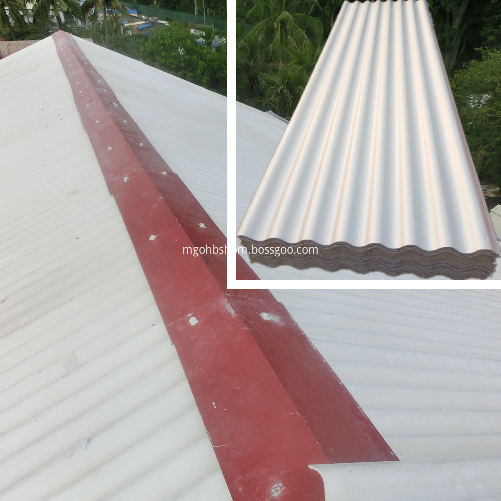 Waterproof Heat Insulation Corrugated MgO Roof Tile