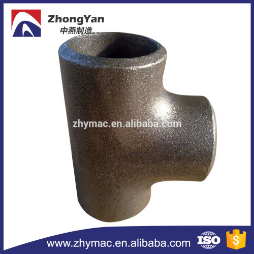 Schedule 80 steel pipe fittings butt welded carbon steel equal tee for plumbing materials