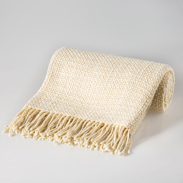 Textured Wool Acrylic Slub Chunky Throw Blanket