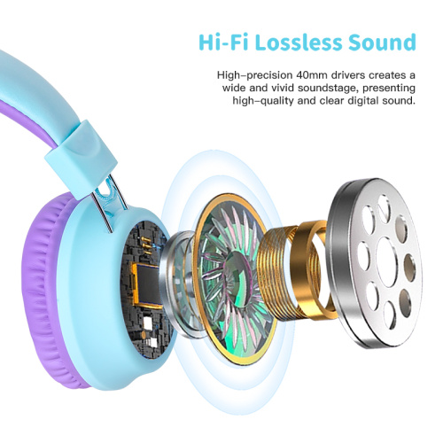 Headphones pour enfants casque d&#39;écoute de tout-petit stéréo léger
