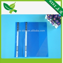 Clip plastic file folder with transparent cover