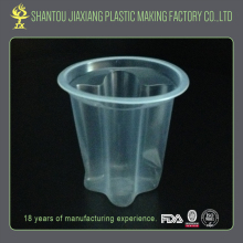 Disposable clear plastic ice cream container