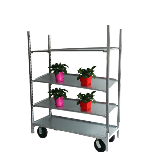 Movable adjustable flower trolley