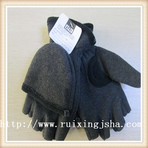 Men fleece flap cut finger gloves 