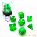 Bescon Gradient Glowing Polyhedral Dice 7pcs Set FOREST LIGHT, Gradual Luminous RPG Dice Set Glow in Dark, Novelty DND Game Dice