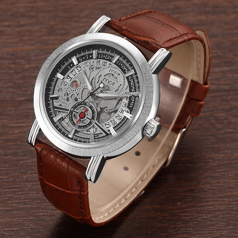 Watch Strap Genuine Leather Mechanism Custom Logo