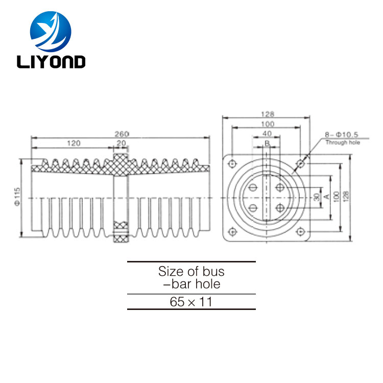 LYC143 12KV epoxy resin  bushing for switchgear