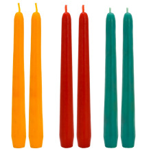 Hand Dipped Colored Organic Beeswax Taper Candles