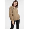 Fashionable long sleeve cotton blouse fitness