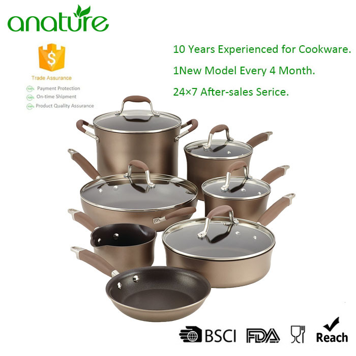 Luxurious 12pcs Titanium Nonstick Cookware Set